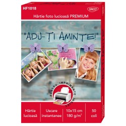 HARTIE FOTO 10X15 CM 180G 50 COLI DACO HF1018