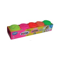 PLASTILINA USOARA MODELING DOUGH NEON 5X50 G FATIH