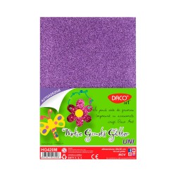 Hartie gumata autoadeziva glitter HG420M 20X30 cm 10 coli DACO