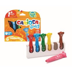 CARIOCA 6 CULORI TEDDY MARKERS BABY