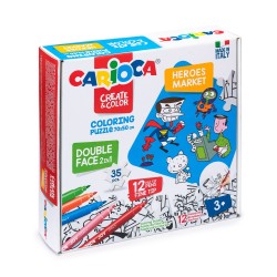 SET PUZZLE + 12 CARIOCI HEROES&MARKET CARIOCA